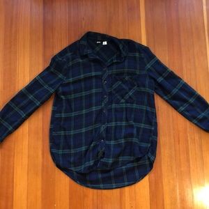 Urban Outfitters navy/green flannel size small